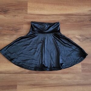 American Apparel Skater Skirt Women’s y2k Sz Small Black Shiny Whimsigoth